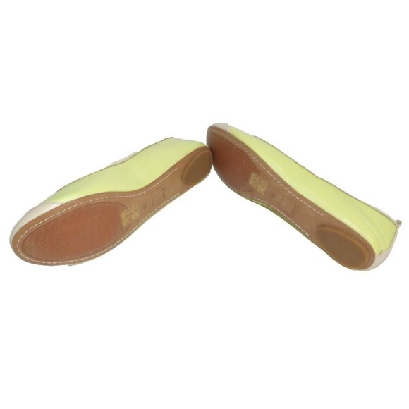 DOLCE VITA green-ish yellow & beige leather flats lightweight shoes women's 10 - Picture 7 of 9